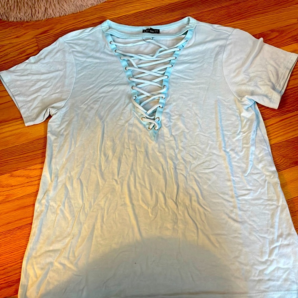Beautiful baby blue Express blouse